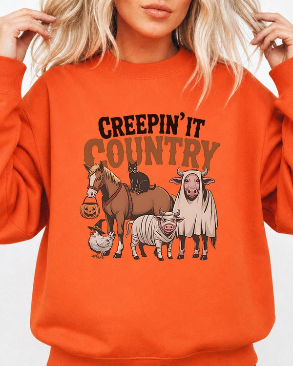 Creepin' It Country Halloween Sweatshirt