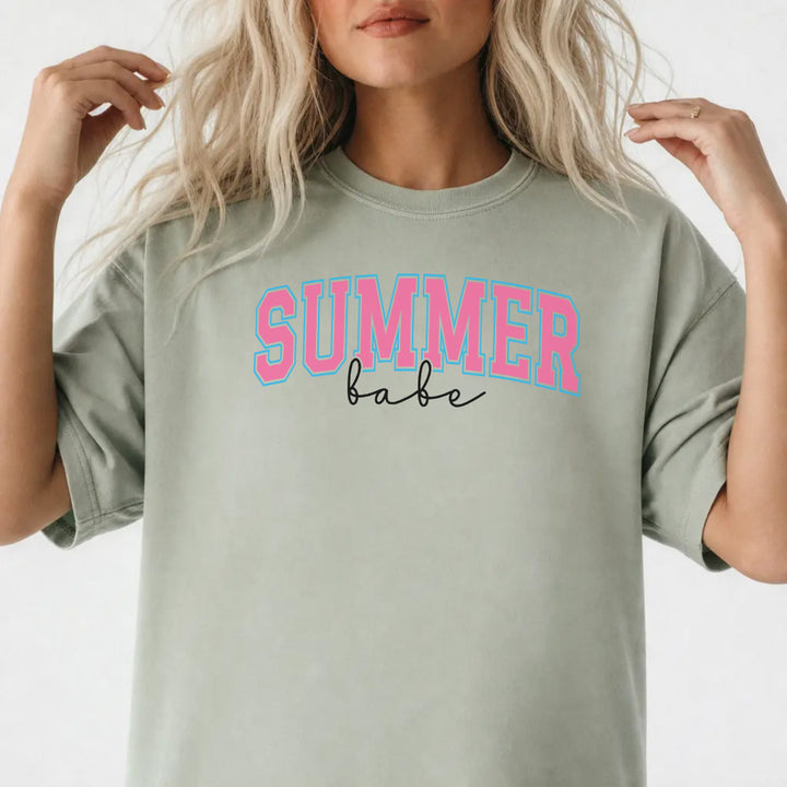 Woman wearing a bay cute summer vacation women&