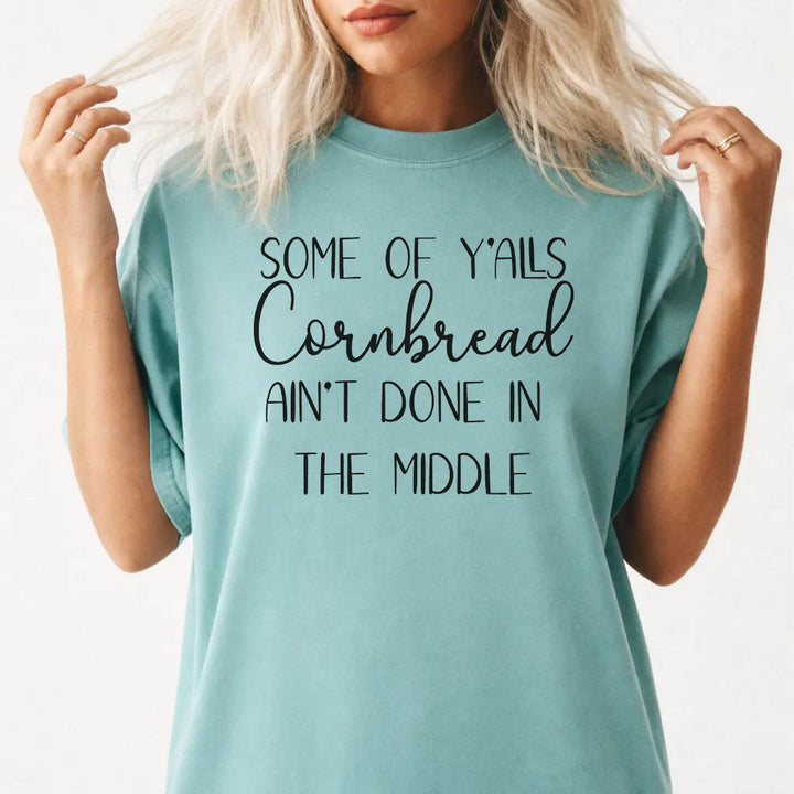 Woman wearing a seafoam funny southern saying women&