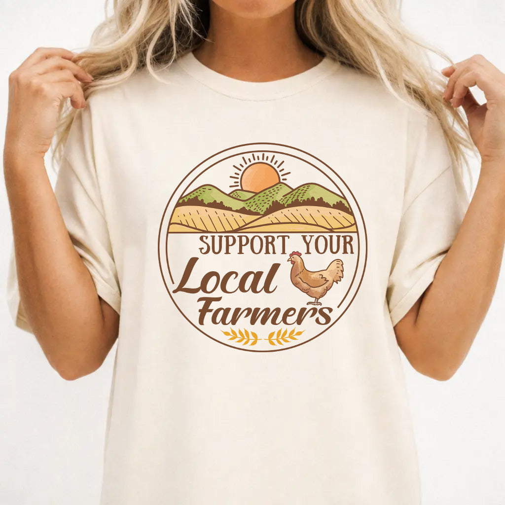 Woman wearing an ivory local farmer chicken women&