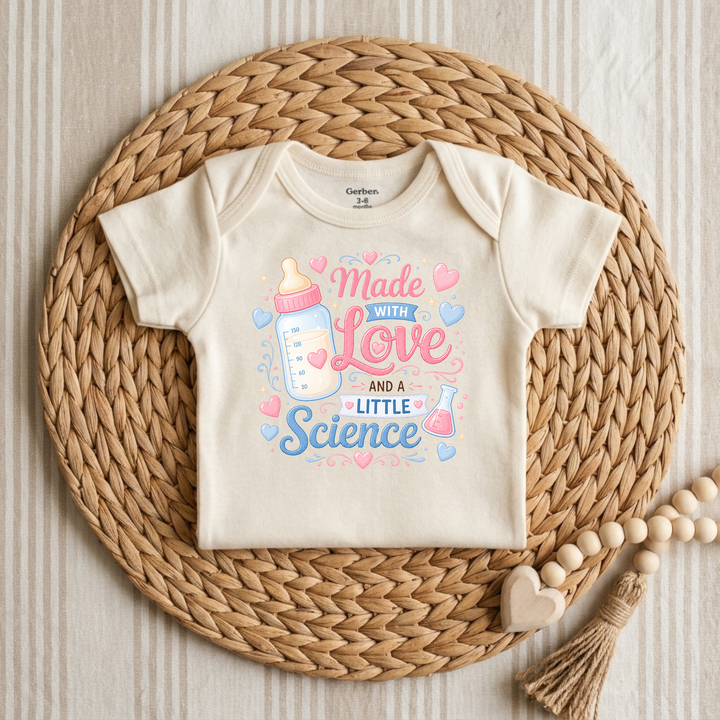 Made with Love and a Little Science Baby Onesie® | Cute Baby Gift