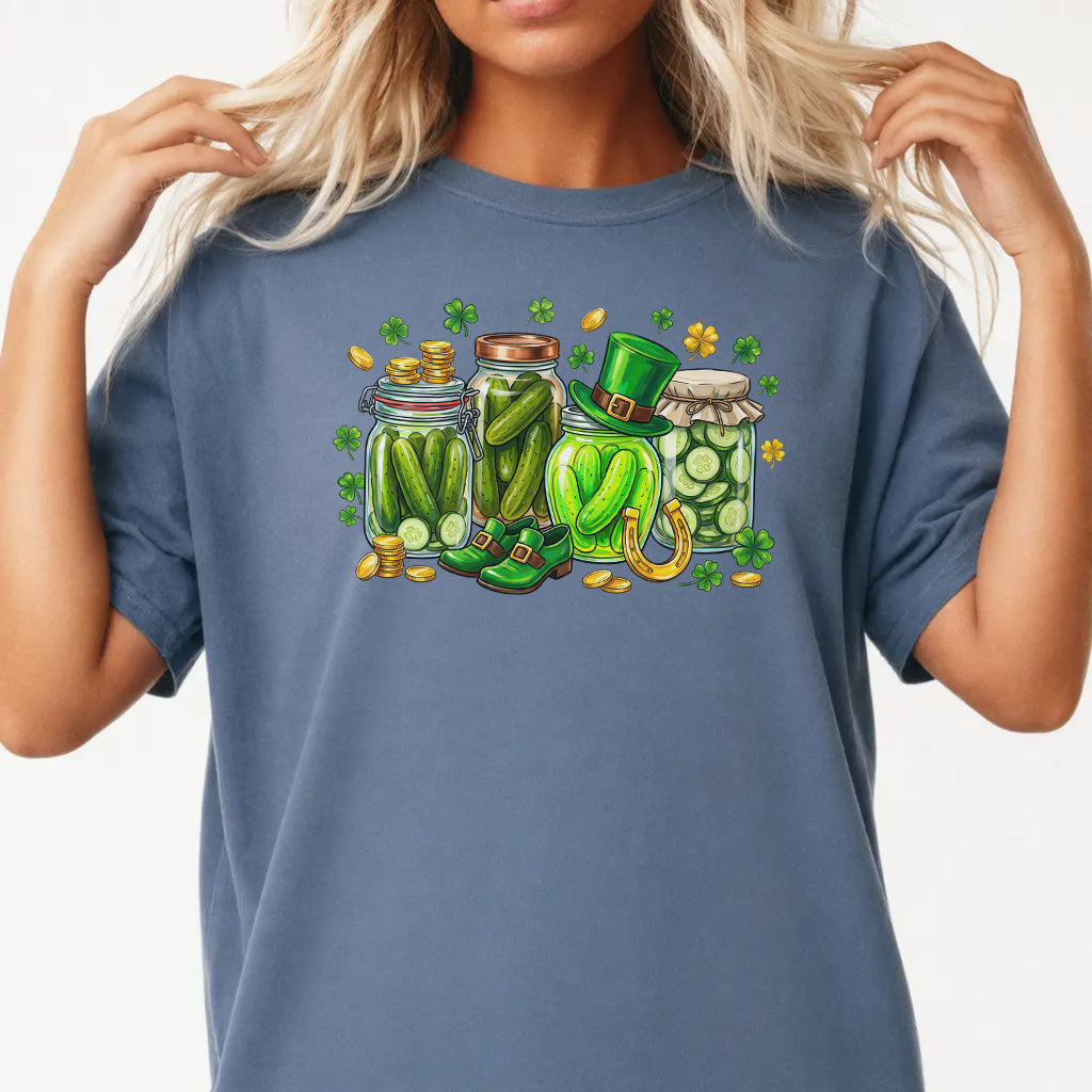 Woman wearing a blue jean St. Patrick&
