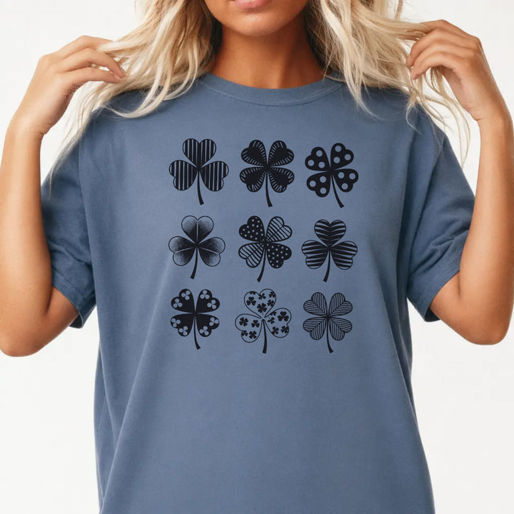 Woman wearing a blue jean St. Patrick&