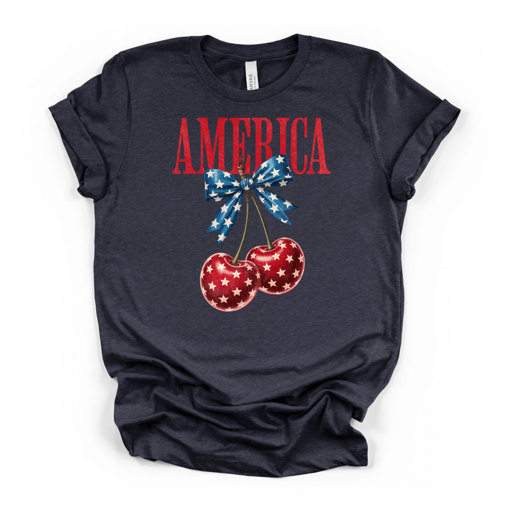 America Cherry Bow Shirt - Okum Tees