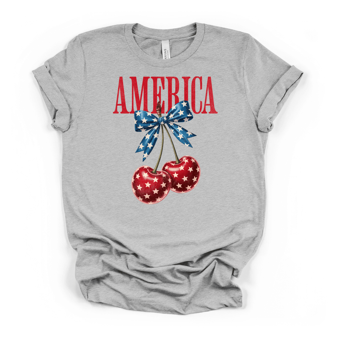 America Cherry Bow Shirt - Okum Tees