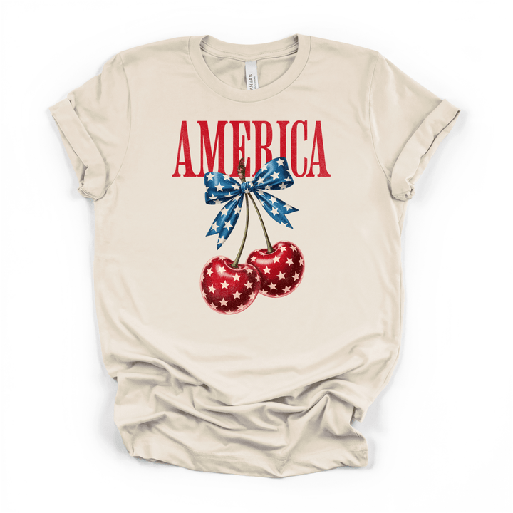 America Cherry Bow Shirt - Okum Tees
