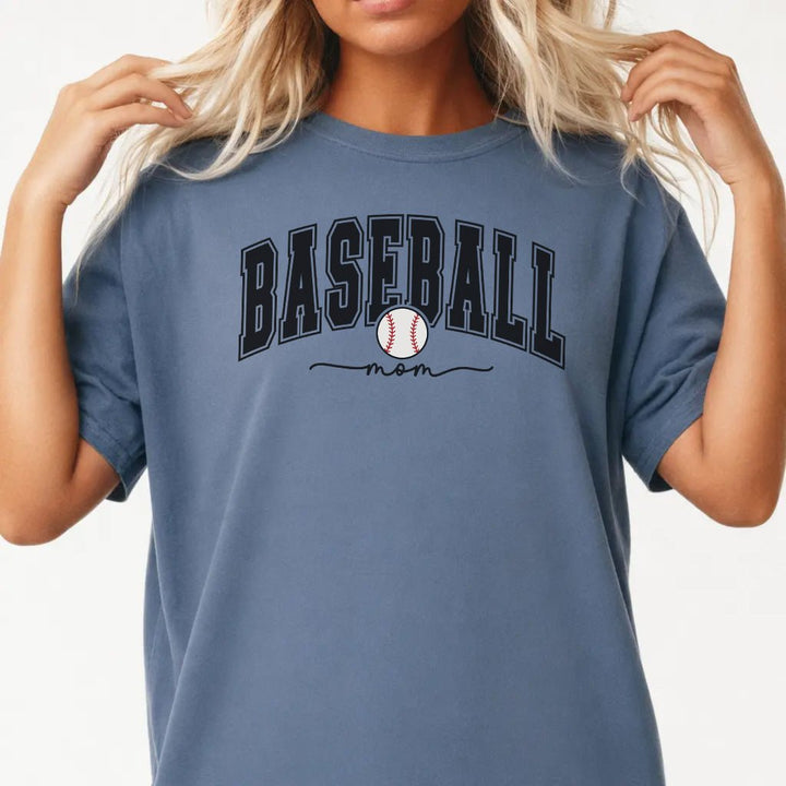 Baseball Mom Varsity Graphic Shirt - Okum Tees