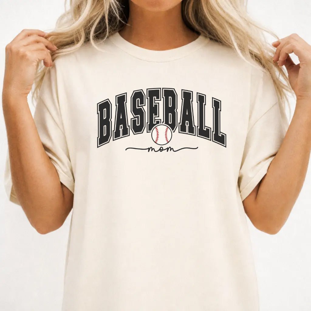 Baseball Mom Varsity Graphic Shirt - Okum Tees