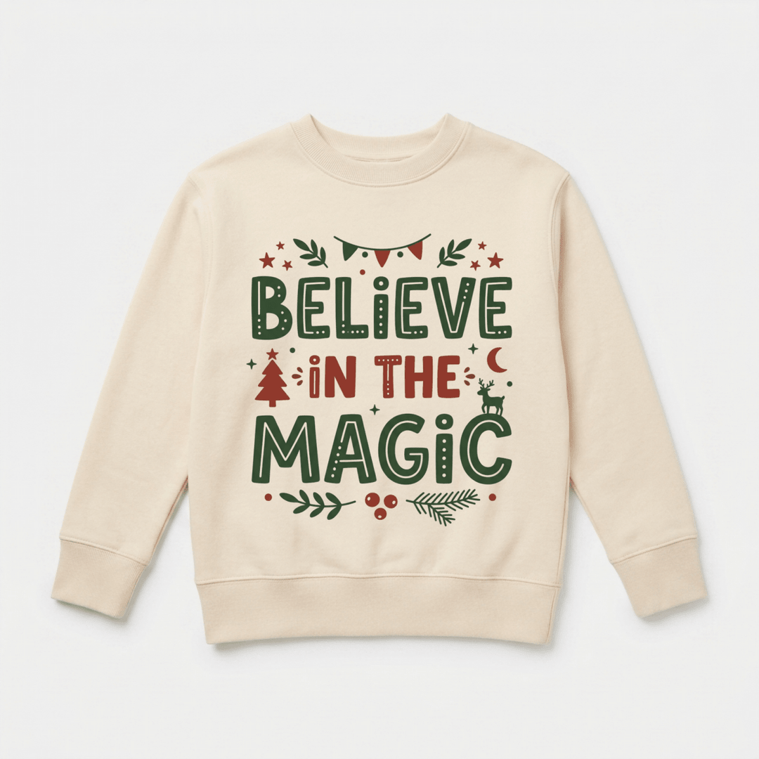 Believe in the Magic Christmas Toddler Sweatshirt | Cute Toddler Gift - Okum Tees