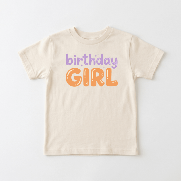 Birthday Girl Sparkle Doodle Toddler Tee | Cute Kids Gift - Okum Tees