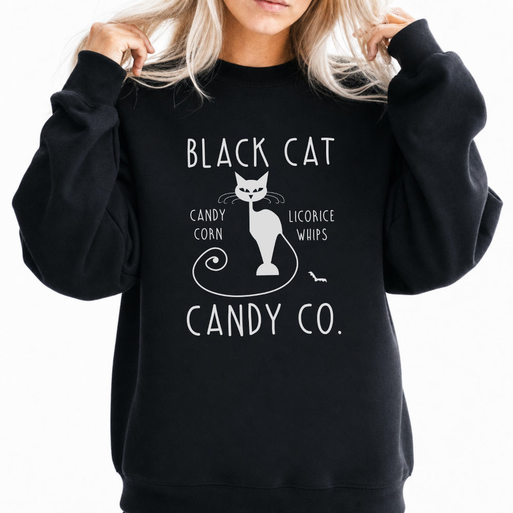 Black Cat Candy Co. Halloween Sweatshirt in Black — Okum Tees