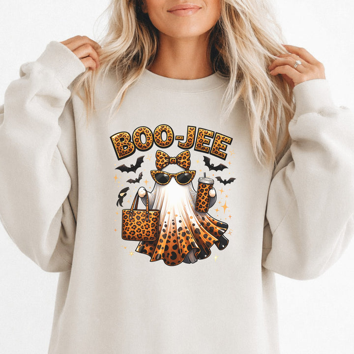 Boo-Jee Ghost Halloween Sweatshirt in Sand — Okum Tees