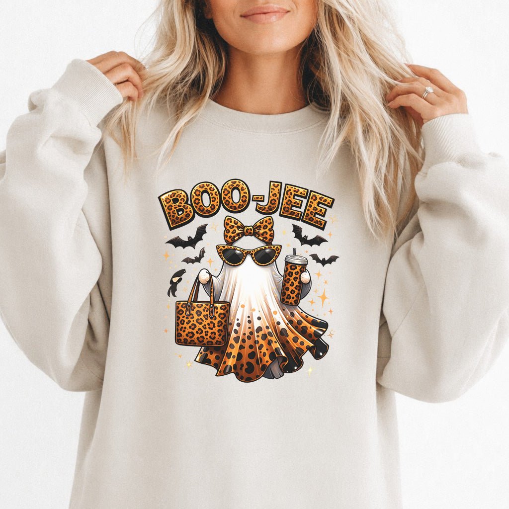 Boo-Jee Ghost Halloween Sweatshirt - Okum Tees