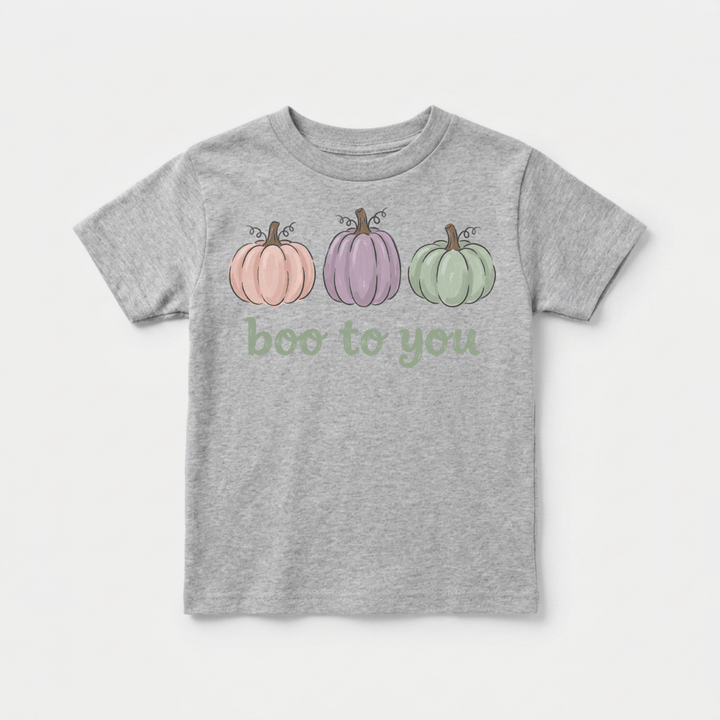 Boo to You Pastel Pumpkins Toddler Tee | Halloween Shirt - Okum Tees