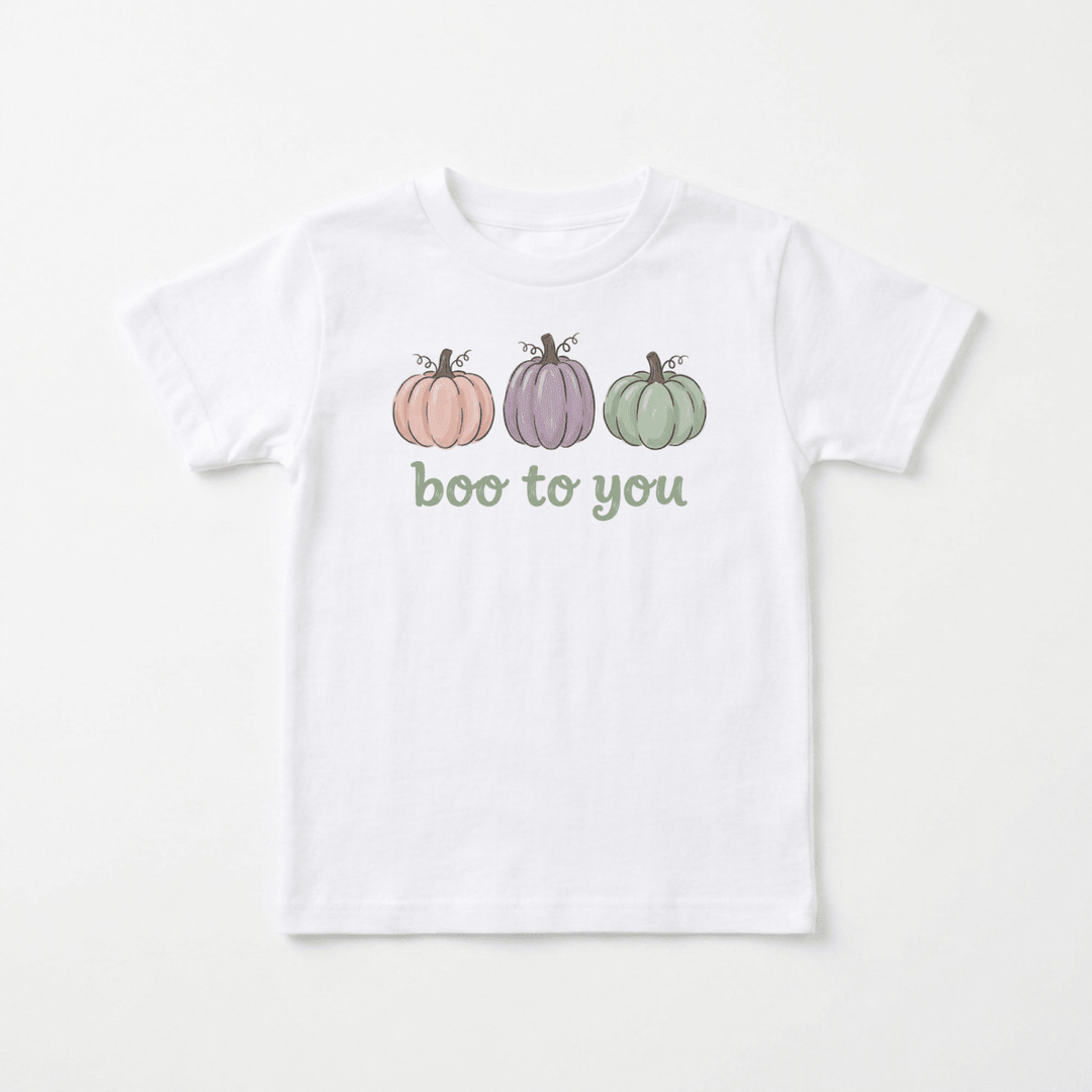 Boo to You Pastel Pumpkins Toddler Tee | Halloween Shirt - Okum Tees