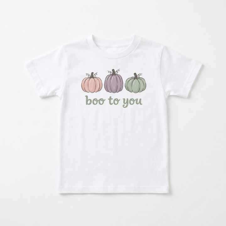 Boo to You Pastel Pumpkins Toddler Tee | Halloween Shirt - Okum Tees