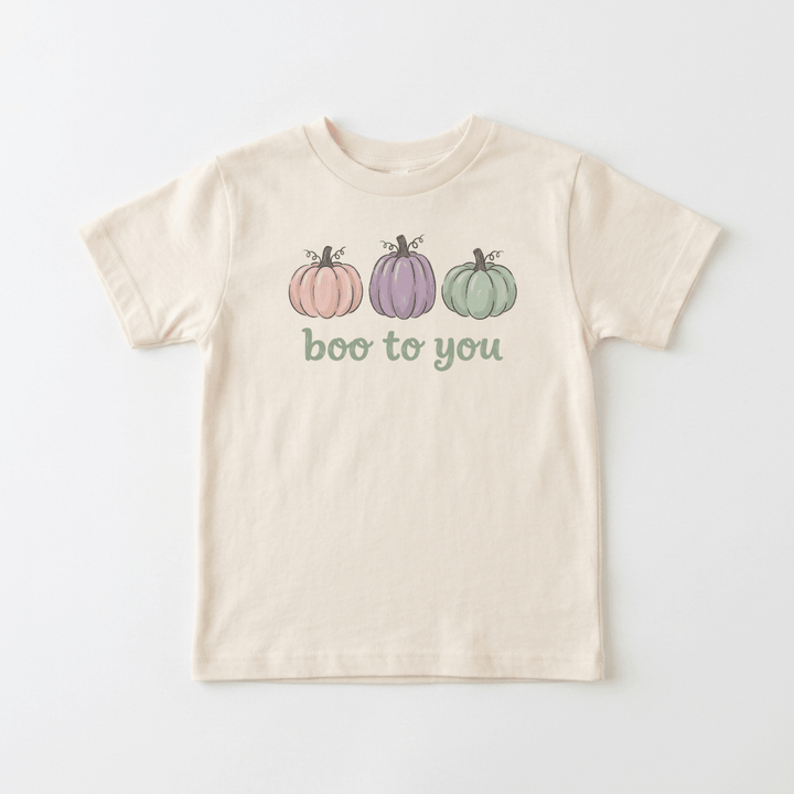 Boo to You Pastel Pumpkins Toddler Tee | Halloween Shirt - Okum Tees