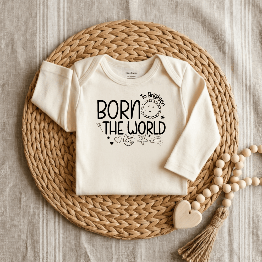 Born to Brighten the World Baby Onesie® | Unisex Outfit - Okum Tees