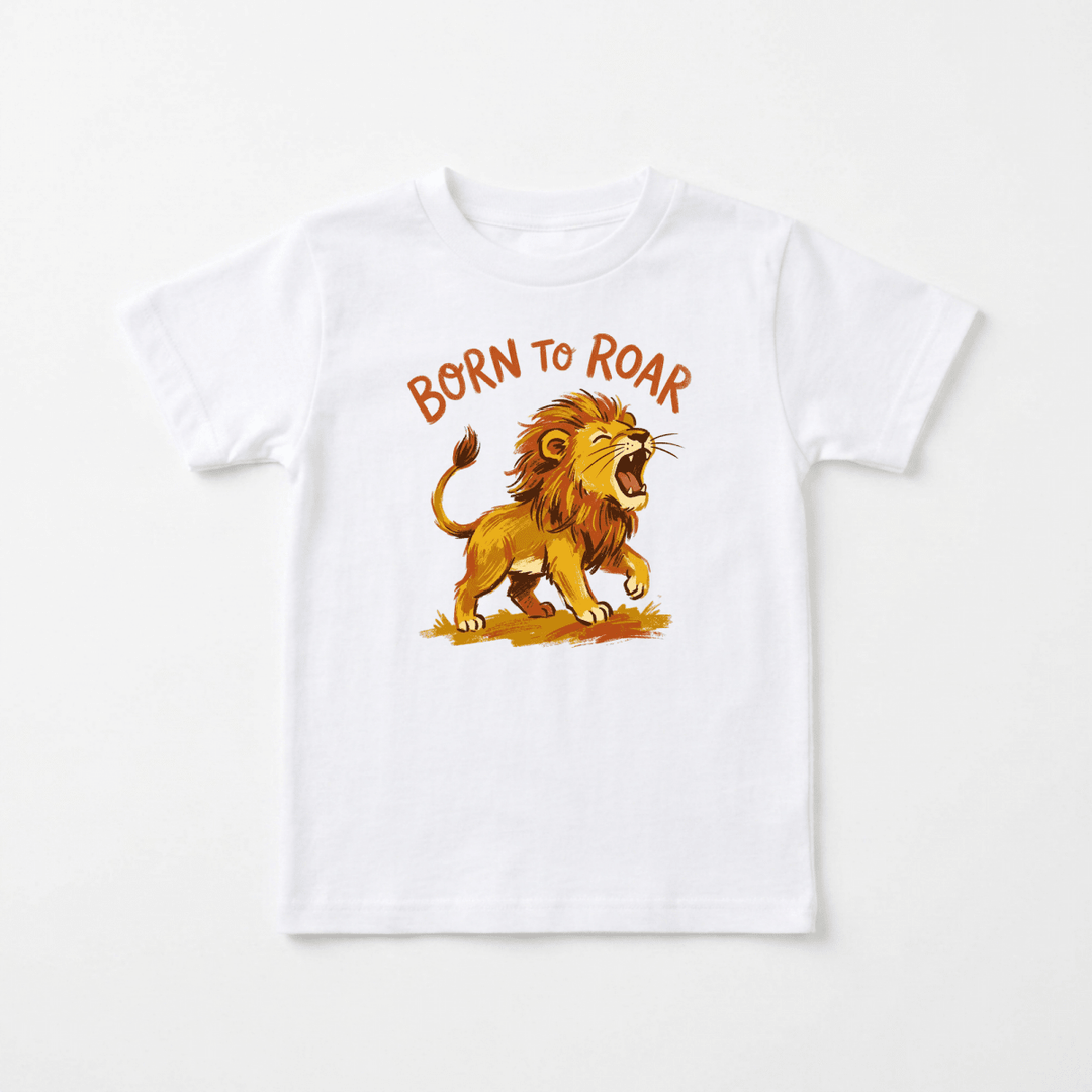 Born to Roar Lion Youth Tee | Unisex Kids Shirt - Okum Tees