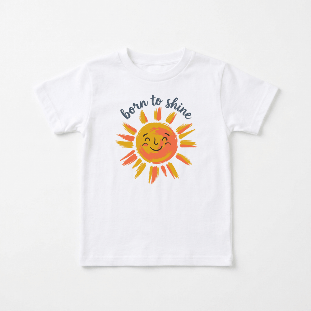 Born to Shine Smiling Sun Toddler Tee | Unisex Shirt - Okum Tees