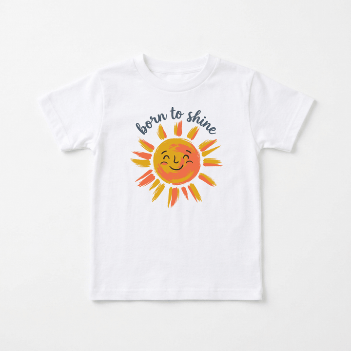 Born to Shine Smiling Sun Toddler Tee | Unisex Shirt - Okum Tees