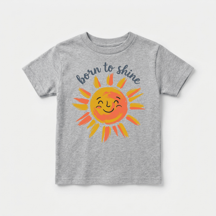 Born to Shine Smiling Sun Toddler Tee | Unisex Shirt - Okum Tees