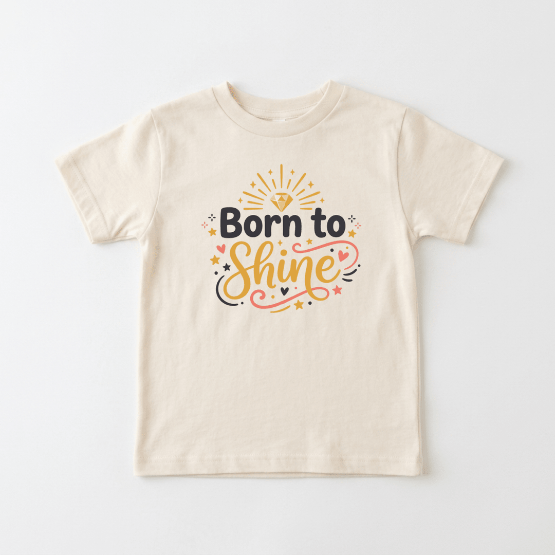 Born to Shine Youth Tee | Cute Kids Shirt - Okum Tees