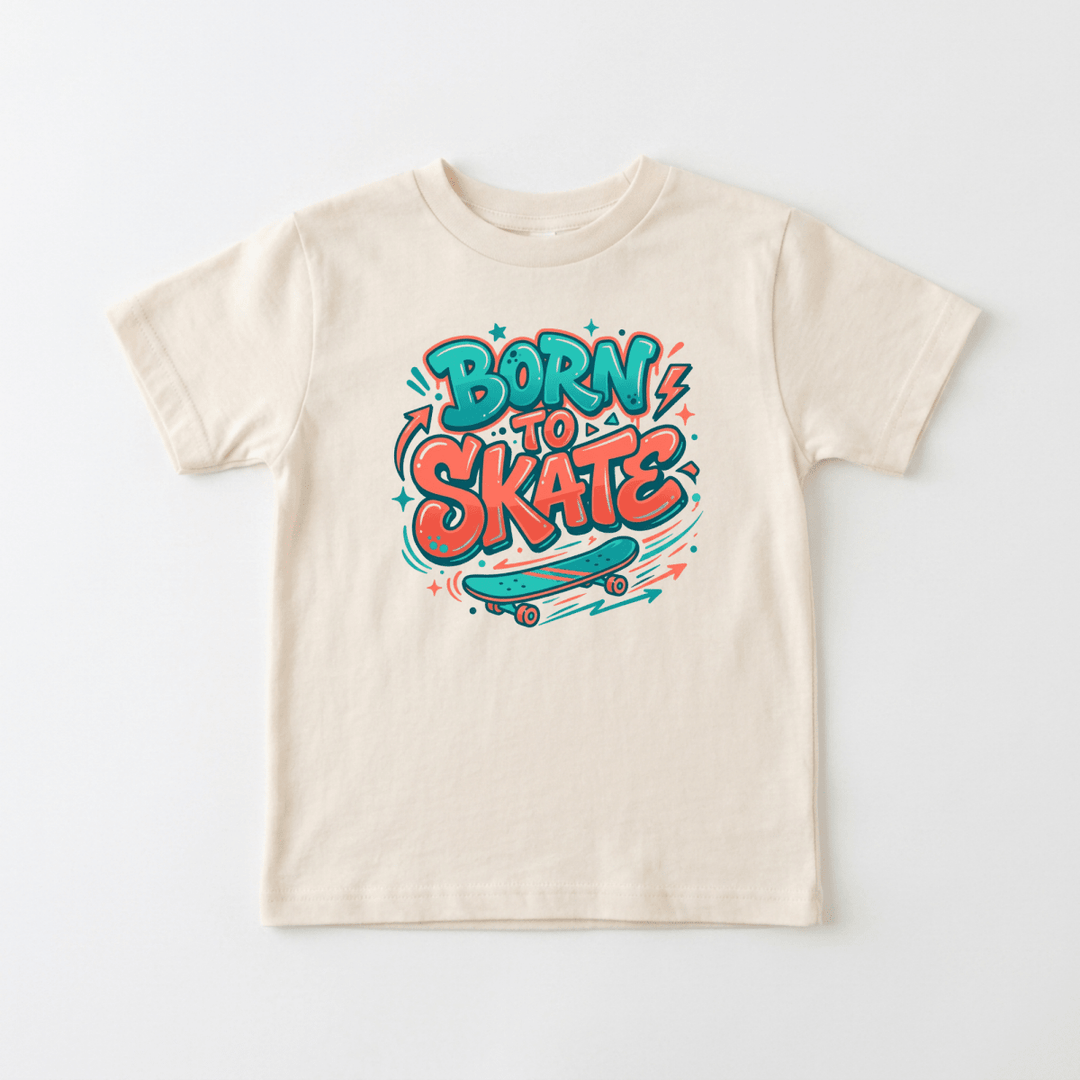 Born to Skate Retro Graffiti Youth Tee | Cute Kids Shirt - Okum Tees