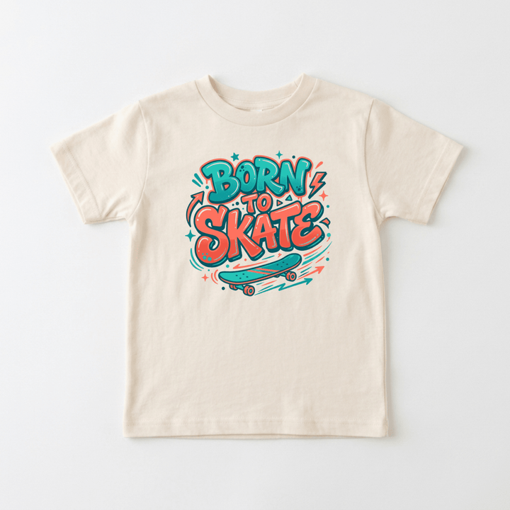 Born to Skate Retro Graffiti Youth Tee | Cute Kids Shirt - Okum Tees