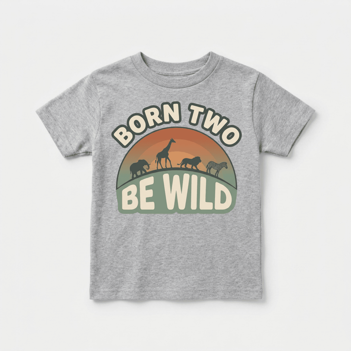 Born Two Be Wild Safari Toddler Tee | Cute Toddler Gift - Okum Tees