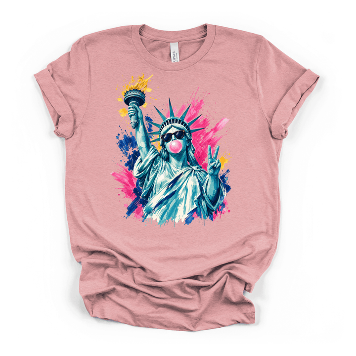 Bubble Gum Statue of Liberty Shirt - Okum Tees