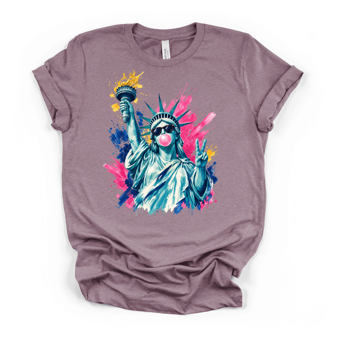 Bubble Gum Statue of Liberty Shirt - Okum Tees