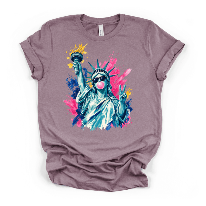 Bubble Gum Statue of Liberty Shirt - Okum Tees
