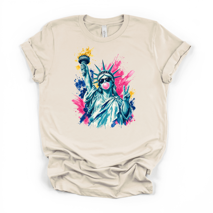 Bubble Gum Statue of Liberty Shirt - Okum Tees