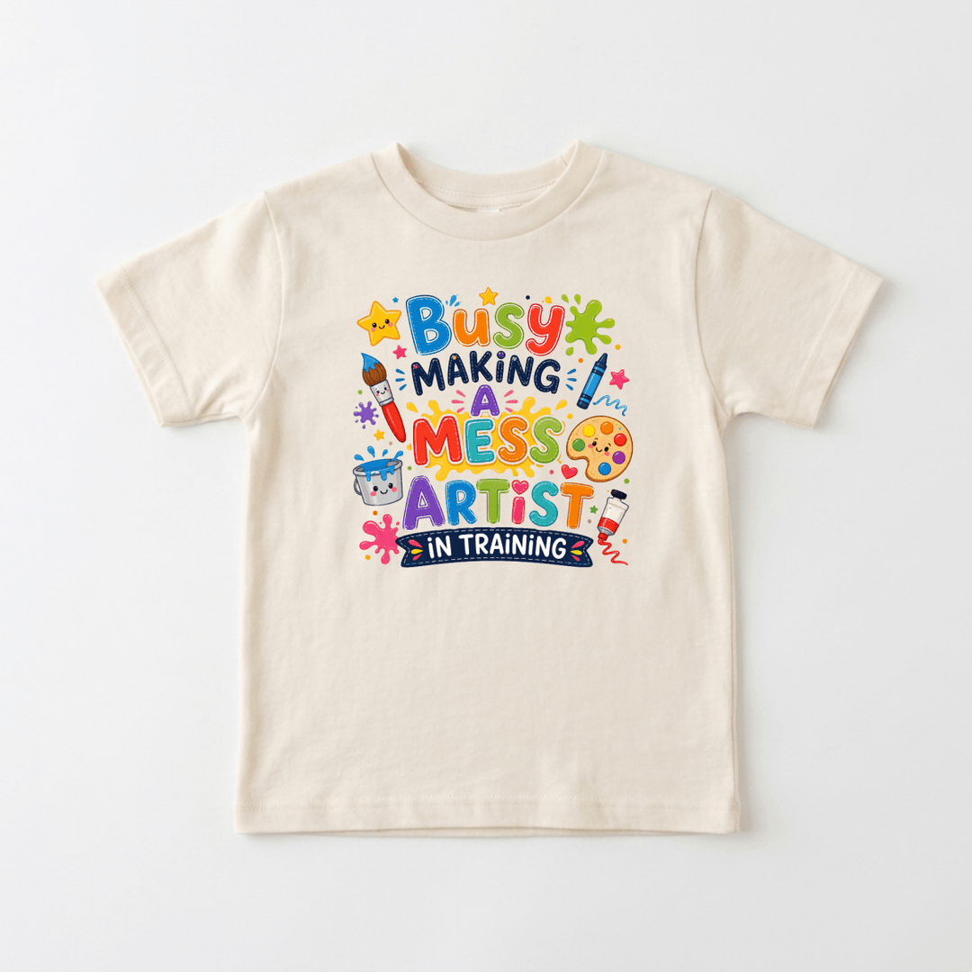 Busy Making a Mess Artist in Training Toddler Tee | Cute Toddler Gift - Okum Tees