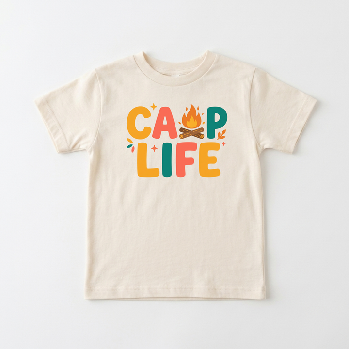 Camp Life Youth Tee in Natural — Okum Tees