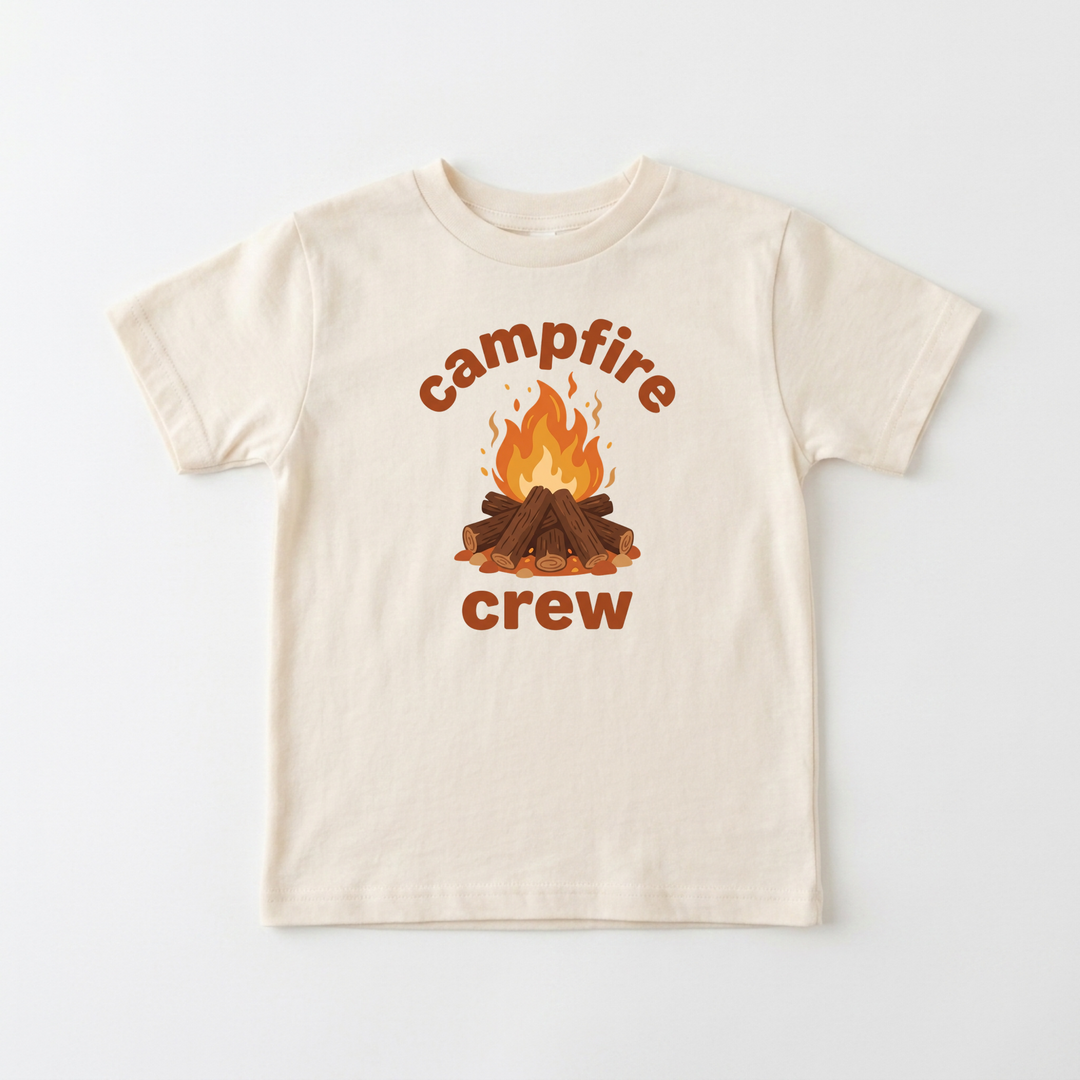 Campfire Crew Youth Tee in Natural — Okum Tees