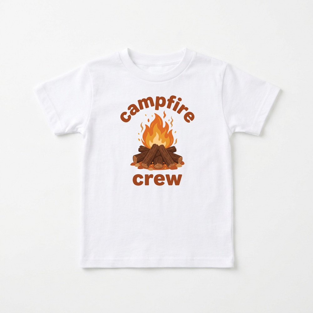Campfire Crew Youth Tee in White — Okum Tees