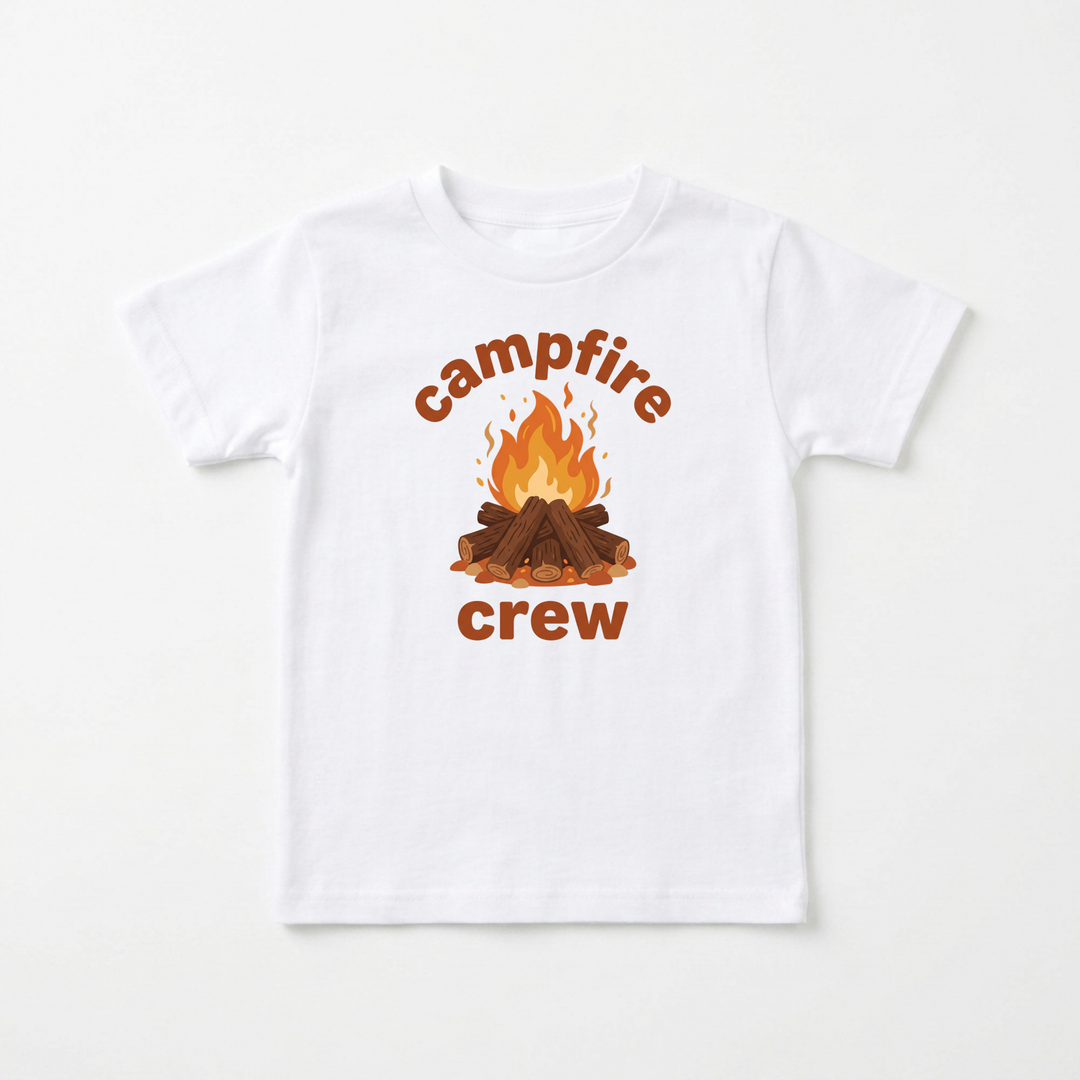 Campfire Crew Youth Tee in White — Okum Tees
