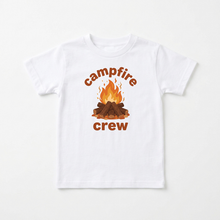 Campfire Crew Youth Tee in White — Okum Tees