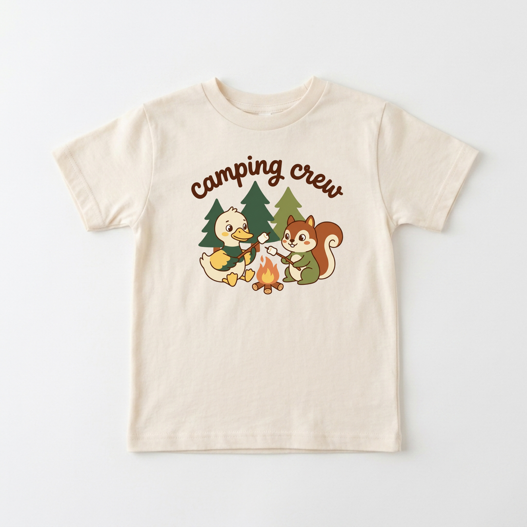 Campfire S'mores Crew Toddler Tee in Natural — Okum Tees