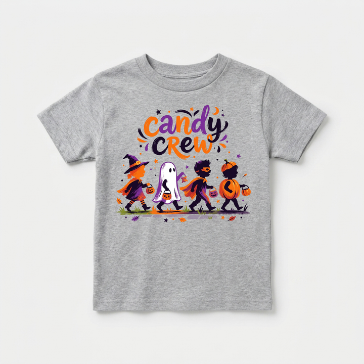 Candy Crew Trick-or-Treat Squad Toddler Tee in Grey — Okum Tees