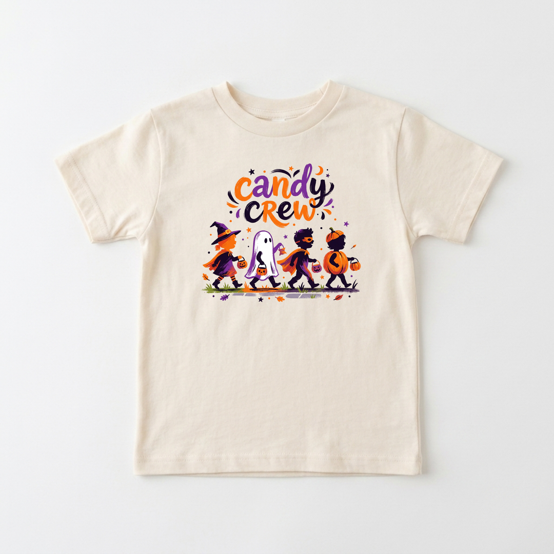 Candy Crew Trick-or-Treat Squad Toddler Tee in Natural — Okum Tees