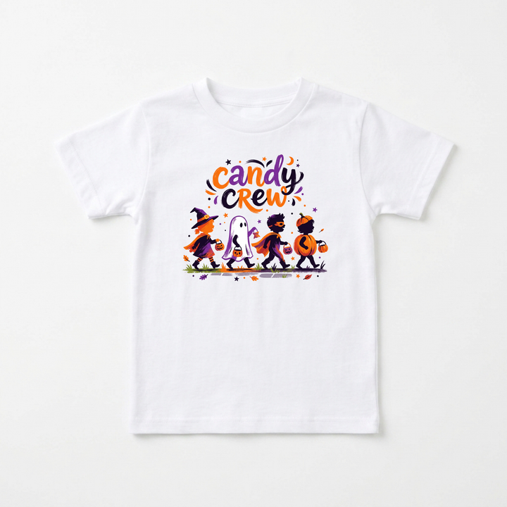 Candy Crew Trick-or-Treat Squad Toddler Tee in White — Okum Tees