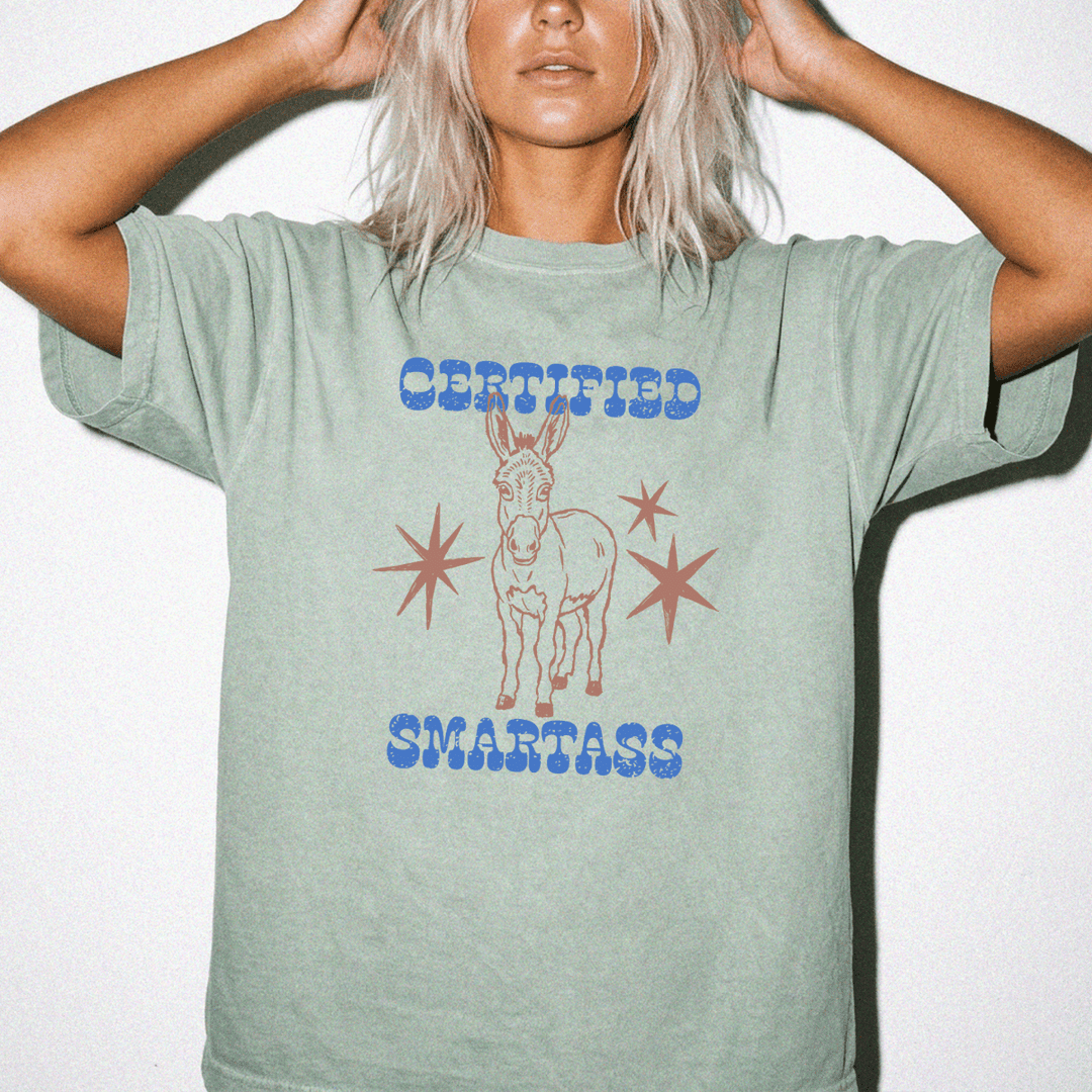 Certified Smartass Retro Donkey Shirt - Okum Tees