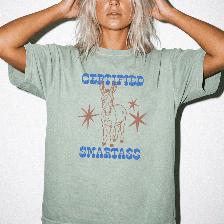 Certified Smartass Retro Donkey Shirt - Okum Tees