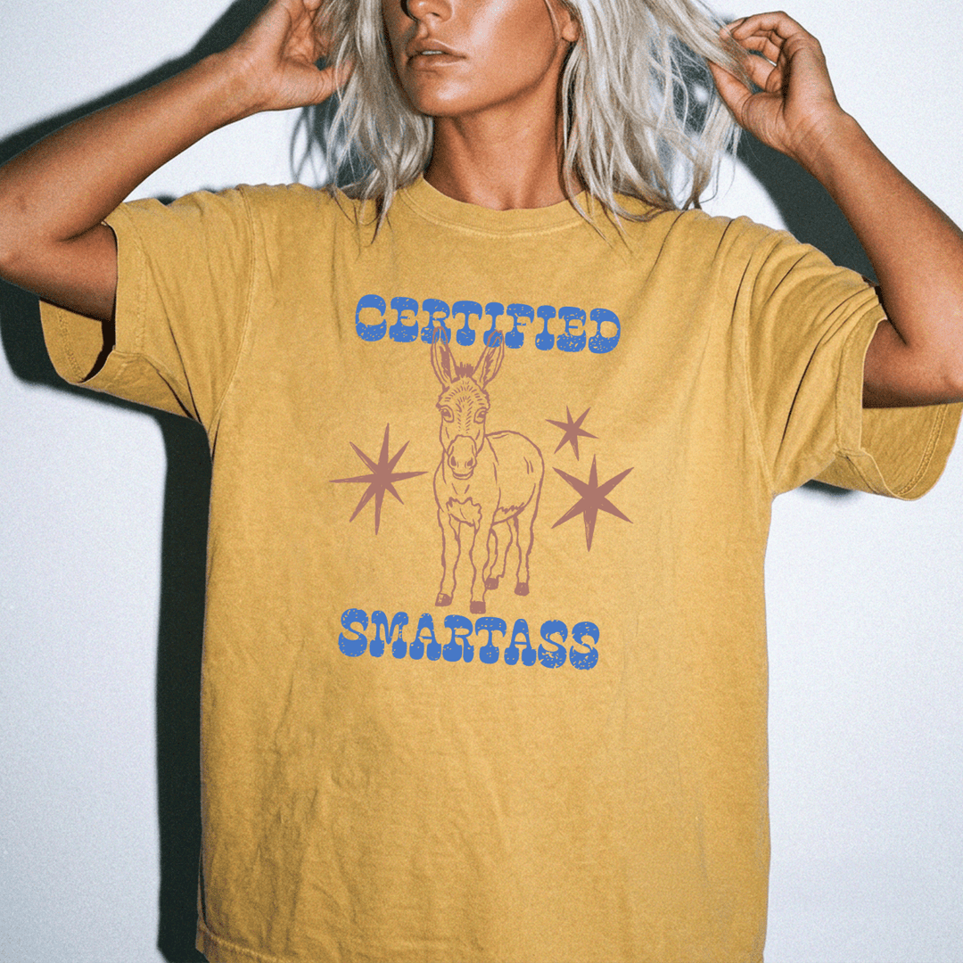 Certified Smartass Retro Donkey Shirt - Okum Tees