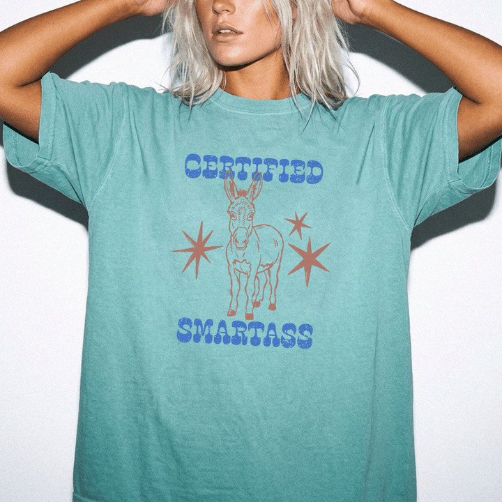 Certified Smartass Retro Donkey Shirt - Okum Tees