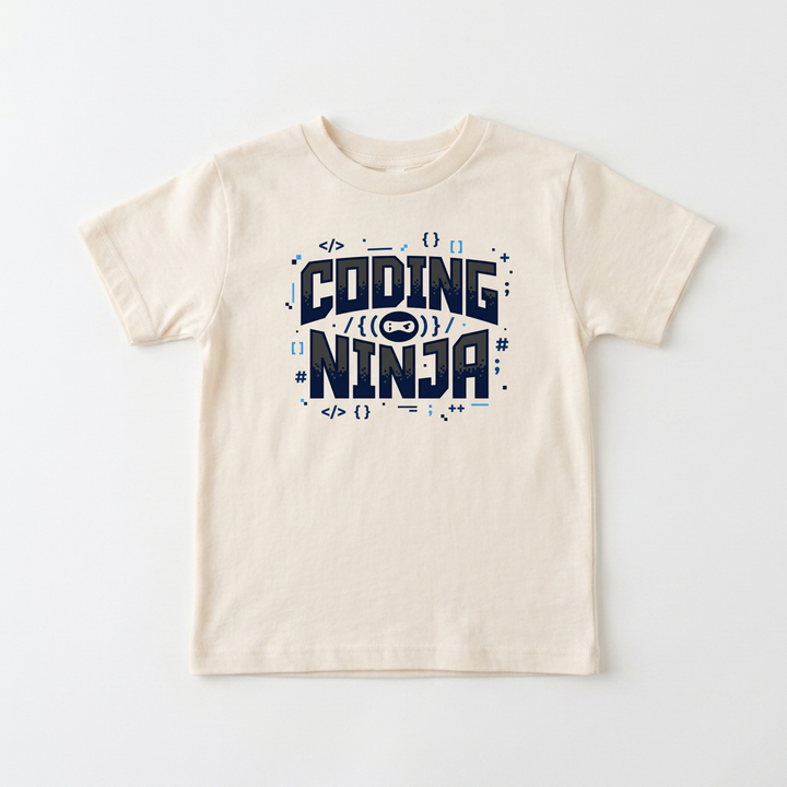 Coding Ninja Youth Tee in Natural — Okum Tees