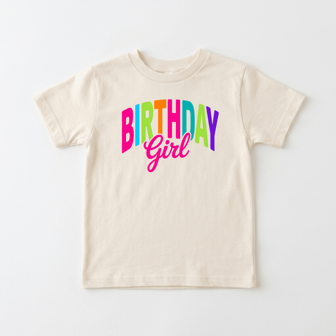 Colorful Birthday Girl Toddler Tee | Cute Kids Gift - Okum Tees